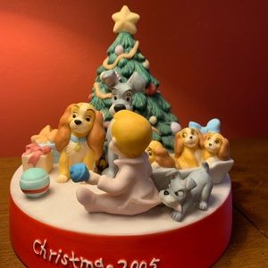 Disney Grolier lady and the tramp Christmas figurine